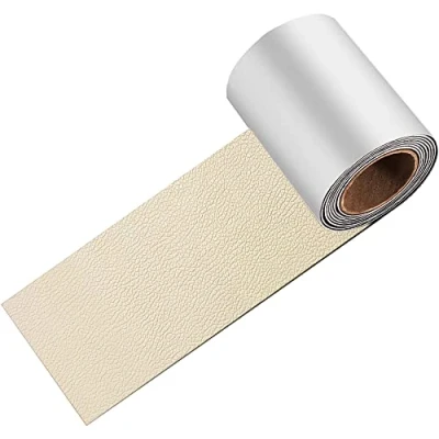 Immagine di Toppe per Riparazione Autoadesive in Pelle PU 7.6 x 152cm,Ecopelle Adesiva Toppa Rammendare Un Divano o Poltrona Pelle,Giacca, Zaino,Sedili Auto,Bruciature（Beige）