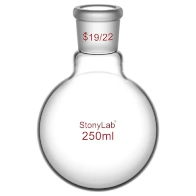 Immagine di StonyLab 500ml borosilicato in vetro rotondo a collo singolo con pallone RBF, raccordo esterno conico standard 19/22 250ml