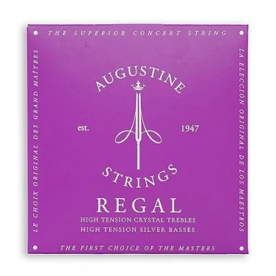 Immagine di Augustine 650537 Corde per Chitarra Classica, Etichetta Regals, Set Cantini Precision Round Extra High Tensione, Basse Muta Blu