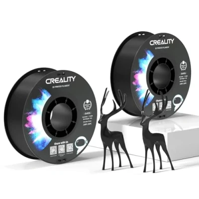 Immagine di Creality Official PETG Filament Nero, 3D Printer 1.75mm 2Kg, No Tangling, forte Legame e Prestazioni Overhang Precisione Dimensionale +/ 0.03mm