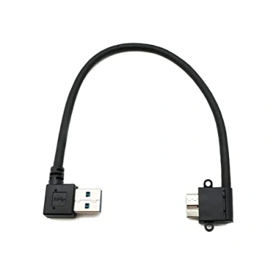 Immagine di System S Cavo USB 3.0 25 cm Micro B maschio A tipo angolo in nero