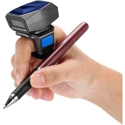 Immagine di Eyoyo 1D 2D QR Scanner di codici a barre ad anello, lettore Bluetooth 2.4 G wireless cavo USB supporta la scansione schermo PDF417 Data Matrix per Android Windows MacOS