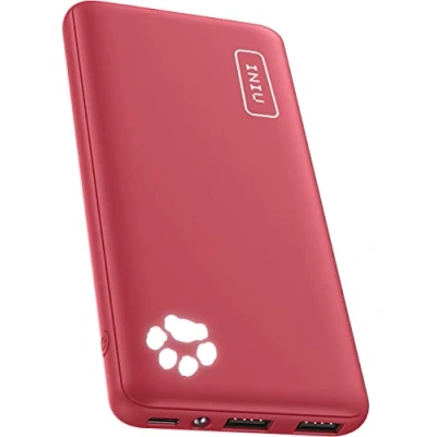 Immagine di Power Bank, INIU Ultra Sottile &amp; Leggero Powerbank 10000mAh Doppia Uscita 3A ad Alta Velocità, Porta USB C da Esterno Caricatore Portatile di Torcia per iPhone 15 14 13 12 Pro Max Samsung Huawei