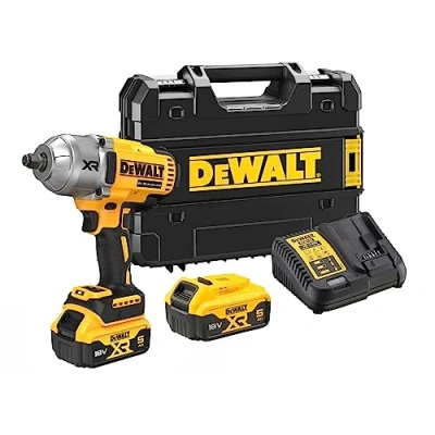 Immagine di DEWALT DCF900P2T QW Avvitatore ad impulsi alta potenza 4 modalità 18V XR BRUSHLESS attacco 1/2 HOG RING. DOTAZIONE: 2 batterie Litio 5Ah, caricabatterie, gancio per cintura, valigetta TSTAK.
