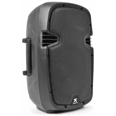Immagine di Vonyx SPJ 1000A Bafle Auto Amplificato woofer da 10&quot; 400W Costruito in ABS Ingresso linea e microfono, controllo dei bassi degli alti uscita