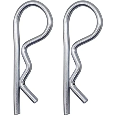 Immagine di SKIR&#039;CO (2 pezzi) Coppiglie a molla in acciaio zincato 6 mm, clip R, coppiglia forma di R