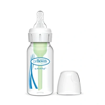 Immagine di Dr. Brown&#039;s Natural Flow® Anti Colic Options+™ biberon stretto 4 oz/120 ml, con capezzolo a flusso lento di livello 1, 1 confezione, 0m+