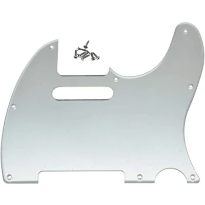 Immagine di Dopro 8 fori Tele chitarra battipenna antigraffio piastra per USA/Messicano FD Telecaster Silver Mirror