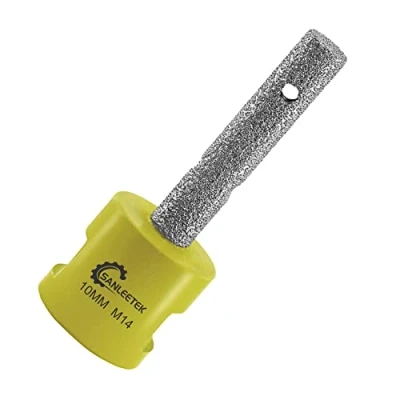 Immagine di Fresa Diamantata 10mm per Allargamento Sagomatura Rifilatura di Fori Esistenti in Piastrelle Porcellana Ceramica Marmo Granito Pietra Artificiale M14 Filettatura SANLEETEK