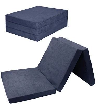 Immagine di FORTISLINE Materasso Pieghevole 180 x 65 7 cm 3 pezzi per ospiti H2 Letto da campeggio Lavabile viaggio in schiuma