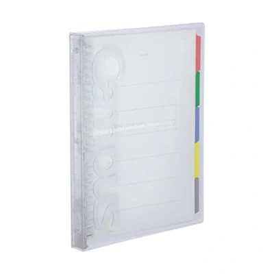 Immagine di Kokuyo Binder Raccoglitore per notebook B5, 26 anelli, apertura interruttore, capacità 100 fogli, prodotto in Giappone, trasparente P333NT