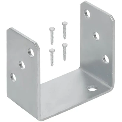 Immagine di KOTARBAU® Supporto per pali a U da avvitare, 100 mm, zincato caldo, la soluzione perfetta collegare diversi elementi