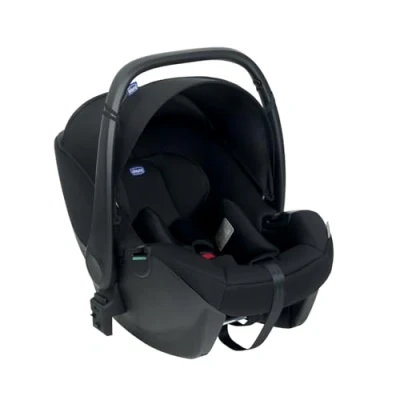 Immagine di Chicco Kory Essential i Size, Seggiolino Auto Neonato 40 80 cm, Facile da Installare con Sistema Isofix e Gamba di Supporto, Reclinabile, Compatibile passeggini Riduttore Incluso, Nero