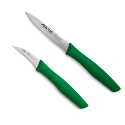 Immagine di Arcos Series Nova Set Coltelli Paring Lama Nitrum Acciaio Inox Manico Polipropilene Colore Verde