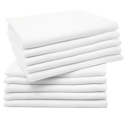 Immagine di ZOLLNER 10 mussole in 80x80 cm dodò cotone sensibili sulla pelle ultra morbidi e super assorbenti lavabili a 95C bianco