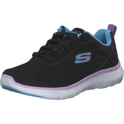 Immagine di Skechers Flex Appeal 5.0, Scarpe da Ginnastica, BKMT Black Multi, 35 EU