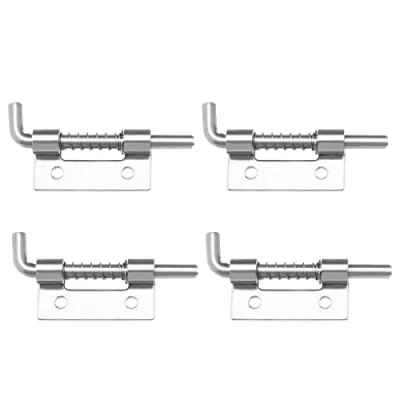 Immagine di Be In Your Mind 4 Pz 51 Mm Chiusura A Molla Perno Acciaio Inossidabile 304 Per Cancello Contenitori Armadi Porte Argento