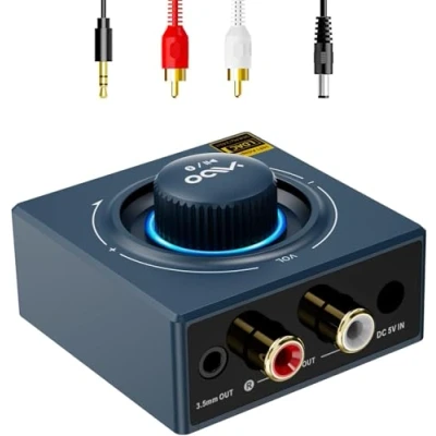 Immagine di YMOO LDAC Ricevitore Bluetooth 5.2,RCA Adattatore audio HiFi Aptx Jack, Stereo a 30ms bassa latenza, Velocità 990kbps, Streaming da TV/Telefono/Tablet/PC ad Altoparlante/Soundbar/Subwoofer
