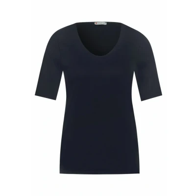 Immagine di Street One MIT Vausschnitt Tshirt basic, Donna, Taglia: 52, Blau