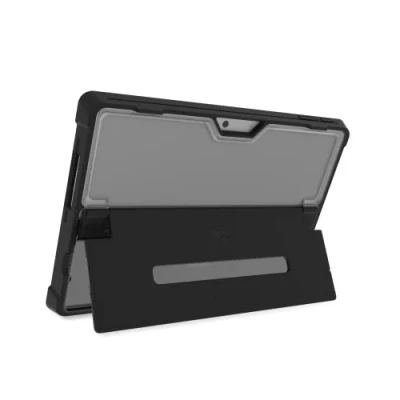 Immagine di STM Dux Shell Case Custodia per Microsoft Surface Pro 9 nero/trasparente [standard militare, retro trasparente, funzione leggio, compatibile con TypeCover]