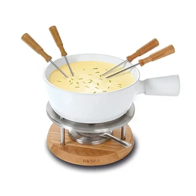 Immagine di Boska Set da Bourguignonne Bianco per 875 grammi di Formaggio Fuso 1,3 L