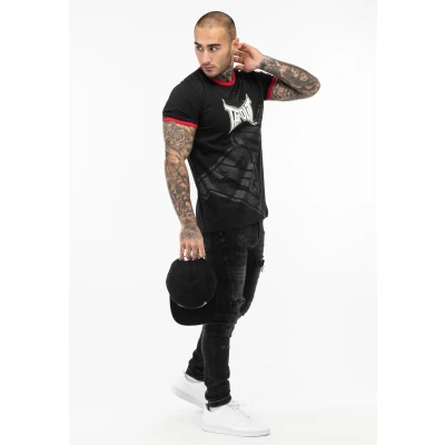 Immagine di Tapout Normale Passform Trashed Tshirt con stampa, Uomo, Taglia: Medium, Black red white