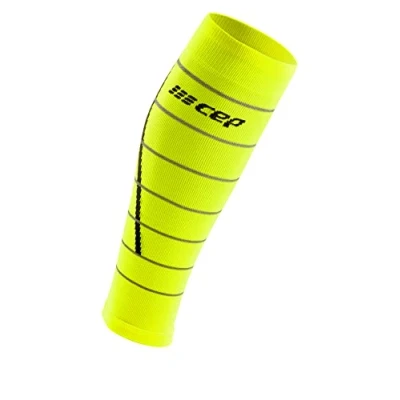 Immagine di CEP Calf Sleeves Calze Riflettenti da Corsa in Giallo Fluo Taglia II S