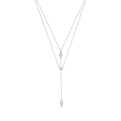 Immagine di Elli Collana Donne Catena a Y Geo Strati con Cristalli in Argento Sterlino 925