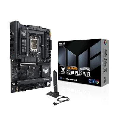 Immagine di ASUS TUF GAMING Z890 PLUS WIFI, Scheda Madre Intel ATX, 16+1+2+1 Fasi di Alimentazione, Slot DDR5, PCIe 5.0, GPU Nuova Generazione, 1xUSB4, 1xUSB 20Gbps, 4 M.2, Wi Fi 7, 2.5 Gb
