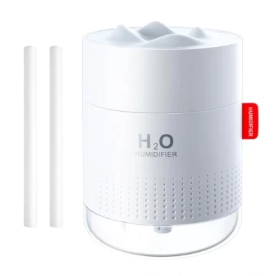 Immagine di umidificatore ambiente,500ml piante,Umidificatore ultrasuoni Nebbia Fredda Super silenzioso con Luce Notturna Spegnimento Automatico LED,per Bambini Camera da letto Casa Ufficio