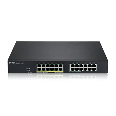 Immagine di Zyxel 24 Port GbE Poe switch 130 Watt 802.3at rackmount smart hybrid mode standalone or Nebula Cloud [GS1915 24EP]