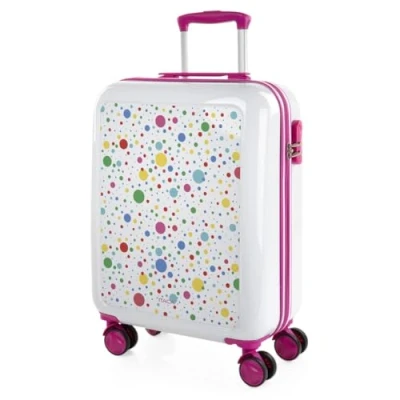 Immagine di ITACA Set Valigia Media e Bagaglio a Mano. Valigie Rigide per Viaggi Aereo Trolley Rigida con Lucchetto 703600B, Punti