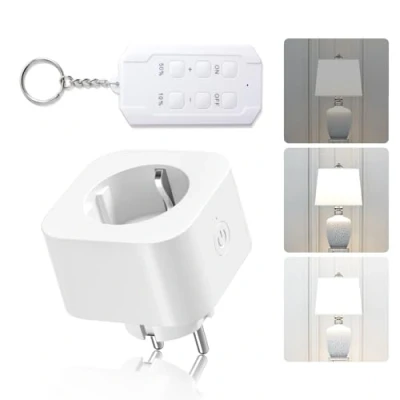 Immagine di BrightArk presa di corrente dimmerabile con telecomando, prese radiocomandate telecomando portata 30M, 1 +1 per lampadine