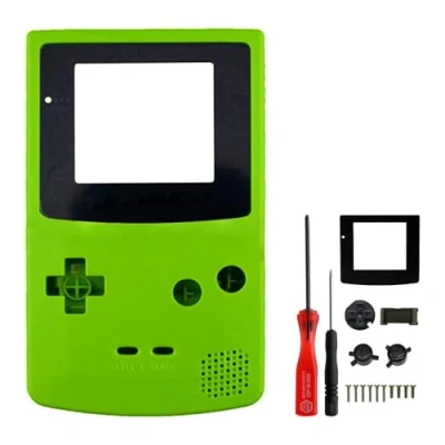 Immagine di OSTENT Sostituzione Cover Case Shell Completa Compatibile per Nintendo GBC Gameboy Color Console Green