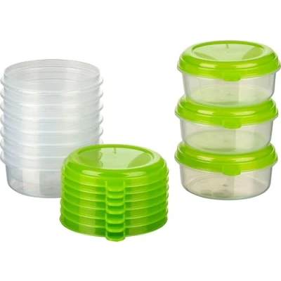 Immagine di MiraHome Contenitore Alimenti per Freezer Verde qualità austriaca (0,25l Rotondo (10 Pz))