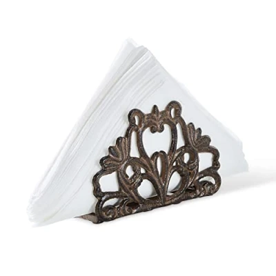 Immagine di LOBERON Portatovagliolo Plesnois, ghisa, L/A/P ca. 13/9/6 cm, marrone antico