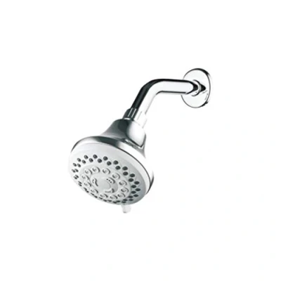 Immagine di Ibergrif M20260 Soffione Pioggia Snodo a Parete con Braccio, Diffusore Doccia Murale 5 Getti, Cromo