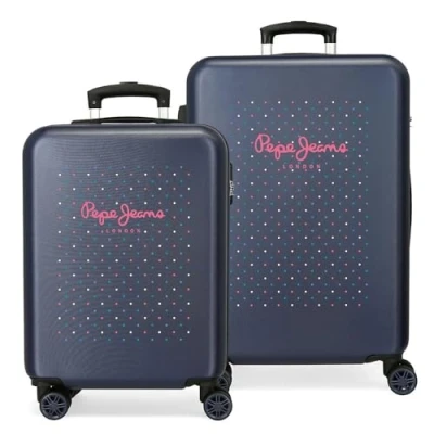Immagine di Pepe Jeans Molly, Set Valigie Rigide 55 68cm Bambine E Ragazze, Multicolore, 68 cms