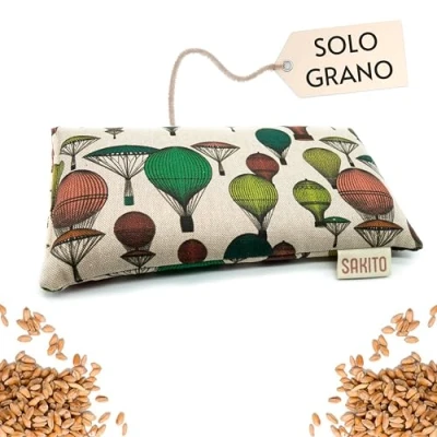 Immagine di Cuscino Riscaldabile Inodore (25x12 cm) Termico Microonde Riscaldante Borsa Termica Semini Riscaldanti Scaldino con Semi di Grano Non Profumato