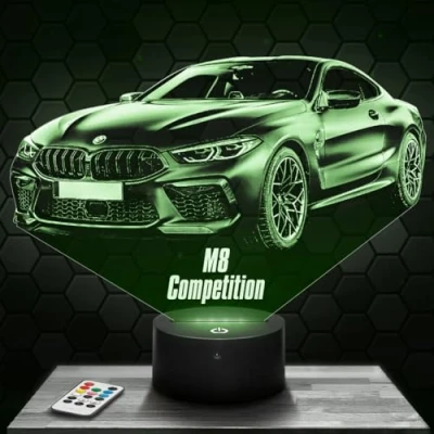 Immagine di Lampada da comodino, Luce notturna tattile auto Supercar M8 competition illusione 3D LED, idea regalo di Natale per ragazzi e ragazze notte bambini o adulti TOP