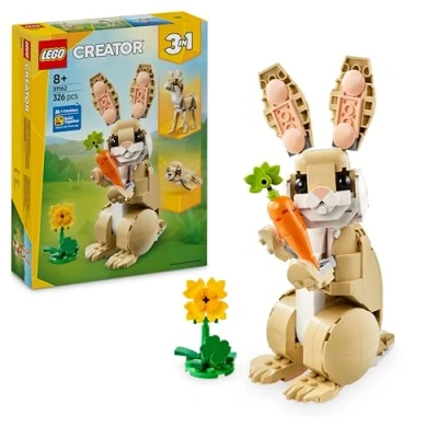 Immagine di LEGO Creator 3 in 1 Adorabile Coniglio Giocattolo Si Trasforma Lama o Foca Animali da Costruire per Bambine, Bambini, Ragazze e Ragazzi 8 Anni Idea Regalo di Compleanno Creativa 31162