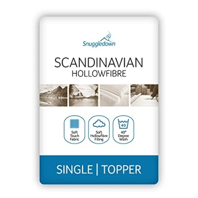Immagine di Snuggledown 6722SNG02 Coprimaterasso scandinavo Singolo, Microfibra, Bianco