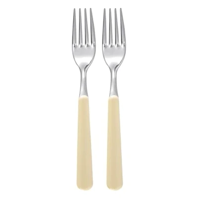 Immagine di Excelsa Set Forchette in Acciaio Inox, Crema, 2 Pezzi