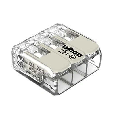 Immagine di WAGO Terminali di collegamento 221 683 3 conduttori, fino a 6 mm², 30 pezzi, connettori per cavi COMPACT con leve tutti i tipi conduttori in tutto il mondo, sicurezza delle applicazioni