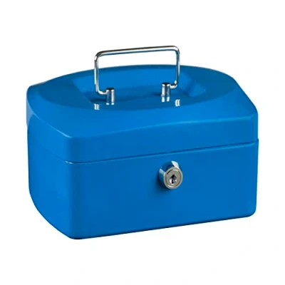 Immagine di Idena 50027 Cassetta per contanti 6&quot;, dimensioni 155 x 120 90 mm, colore blu, 1 pz.