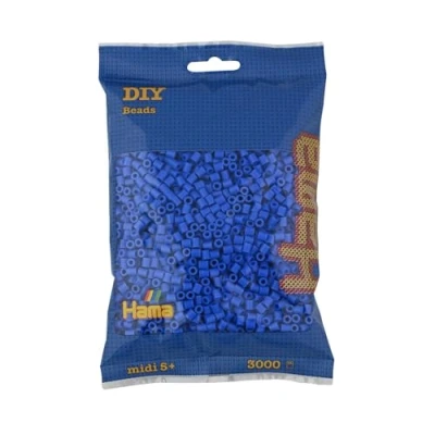 Immagine di Hama Perlen 201 09 perline da stirare con circa 3.000 colorate per bricolage diametro di 5 mm in azzurro, divertimento creativo bambini a partire dai anni su