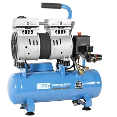 Immagine di Güde Compressore Airpower 105/8/6 Silent (senza olio, silenzioso, solo 59 dB(A), max. 8 bar, 550 W, quantità di consegna 94 l/min, riduttore pressione, manometro, valvola sicurezza e vite