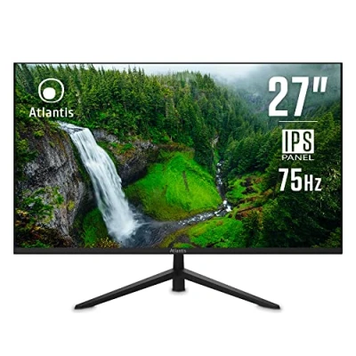 Immagine di MONITOR ATLANTIS A05 H27I VH 27&quot; LED IPS FULL HD 16:9 75Hz 5MS FREESYNC CONTRASTO1.000:1 VGA HDMI BLACK