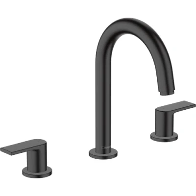 Immagine di hansgrohe Vernis Shape Rubinetteria 3 fori con saltarello, nero opaco, 71563670