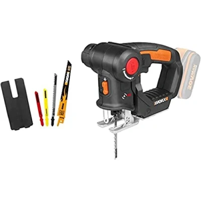 Immagine di Worx WX550.9 Seghetto Alternativo Combinato a Batteria 20V, Testa Girevole, 3.000 giri/min, Power Share Dispositivo di Base Solo Corpo Macchina